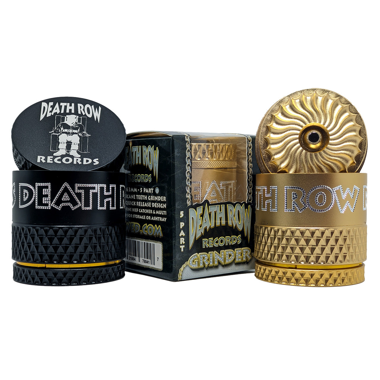 Death Row Records - Hurricane Grinder 63mm 5-Part - SWED Death Row Records - Hurricane Grinder 63mm 5-Part - SWED